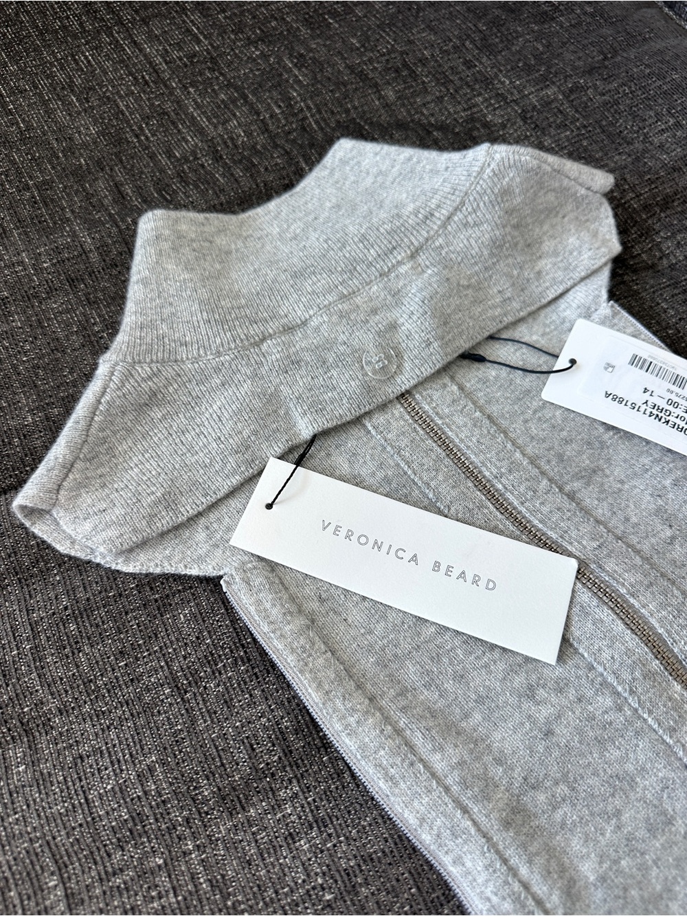 Veronica Beard NWT 3 Piece-Set Uptown gray Cashmere Blend Dickey Jacket insert - Picture 7 of 16
